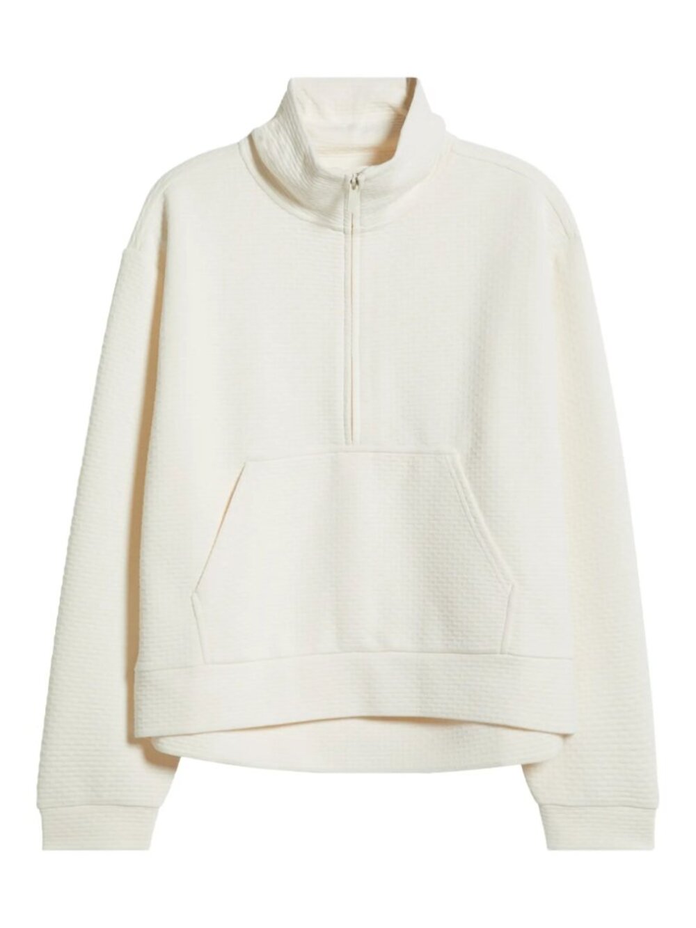 Zella Textured Half Zip Pullover in Ivory Egret - Picture 7 of 7